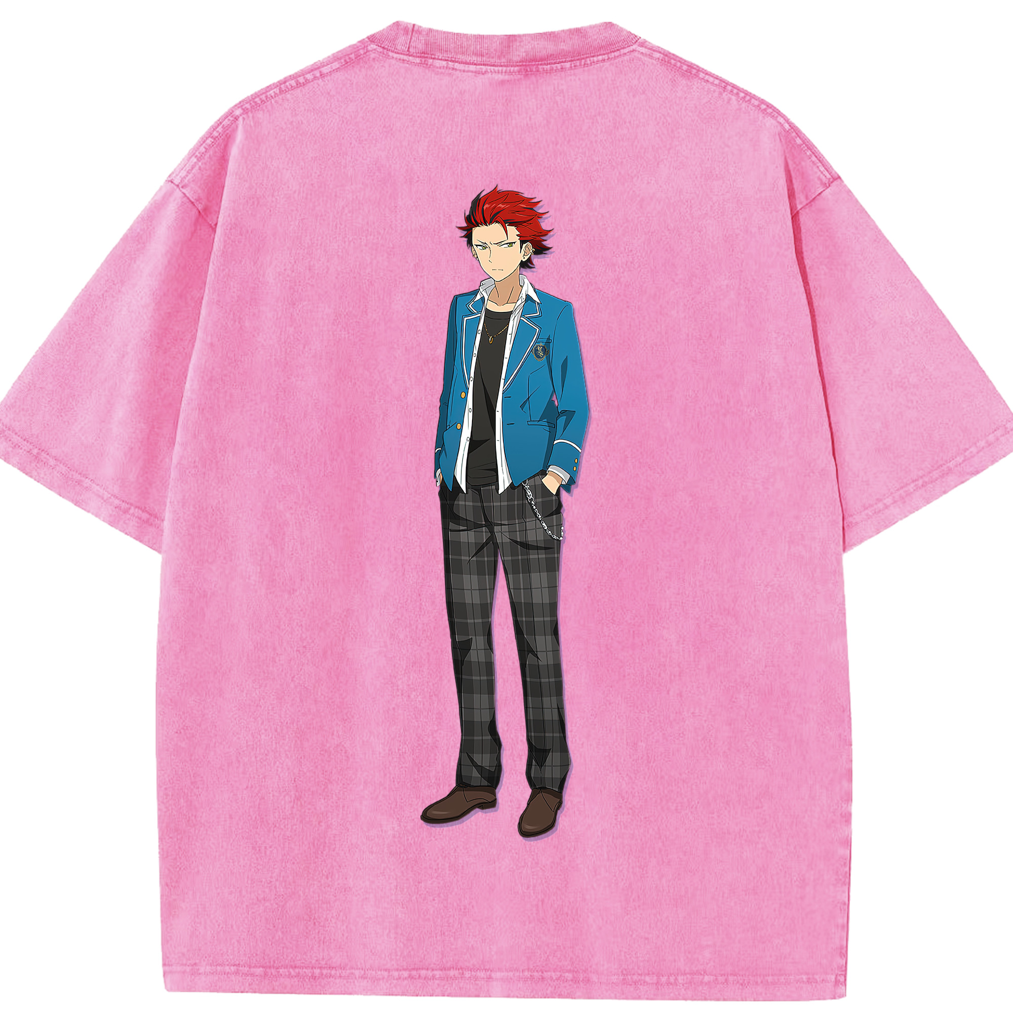 （画像用） あんさんぶるスターズ! Ensemble Stars 綿100% ヴィンテージ風 半袖Tシャツ（背面プリント）